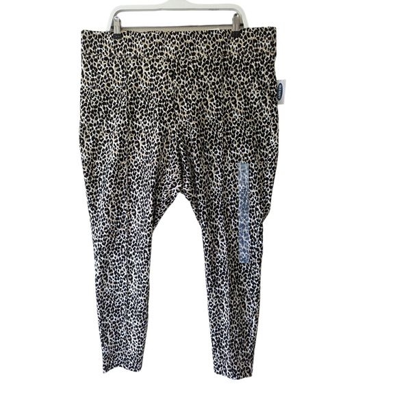 Old Navy Stevie High Rise Animal Print Skinny Ankle Pants Womens Size‎ XXL NEW - Picture 1 of 9